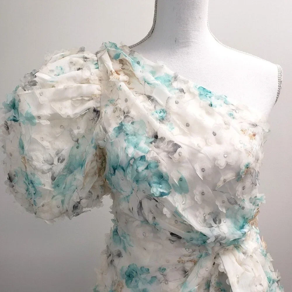 Elliatt Nala 3D Floral Applique One Shoulder Dress Size XS - Picture 6 of 12